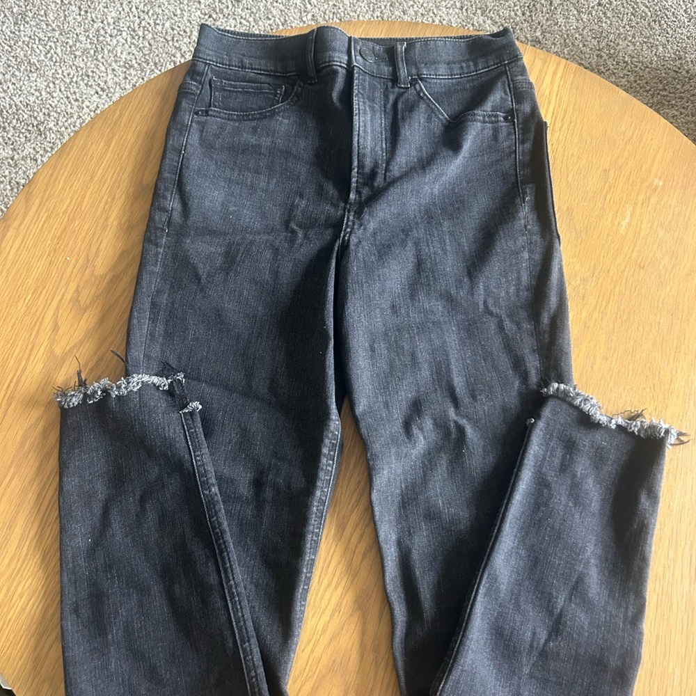Black Distressed Skinny Jeans